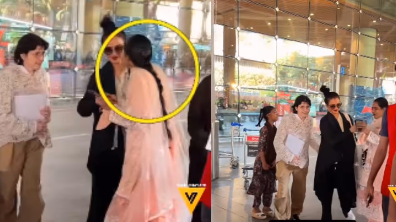 rekha airport selfie rekha airport selfie