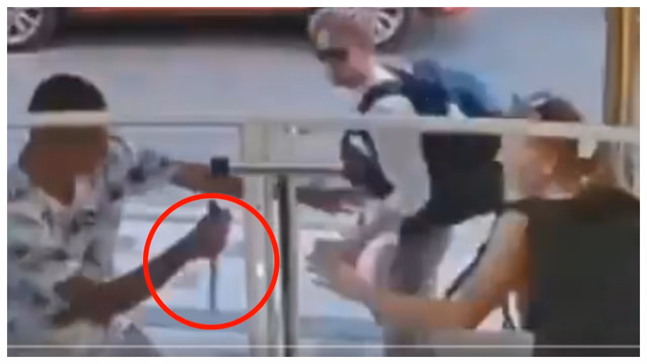 Woman bravely confronts knife wielding assailant