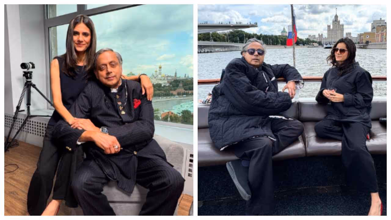 Runjhun Sharma and Tharoor In Moscow