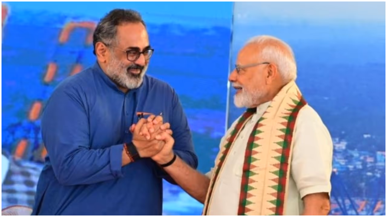 rajeev chandrasekhar with modi rajeev chandrasekhar with modi