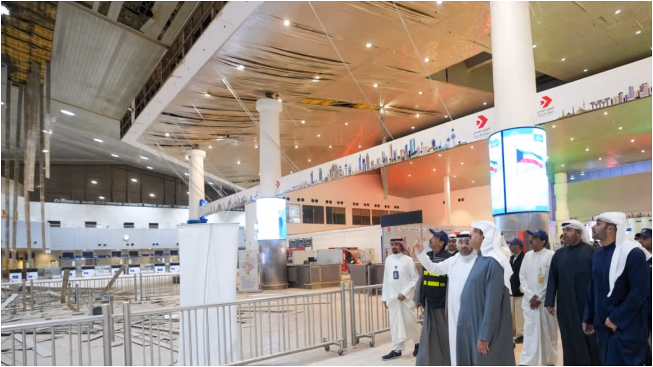 kuwait prime minister visited international airport kuwait prime minister visited international airport