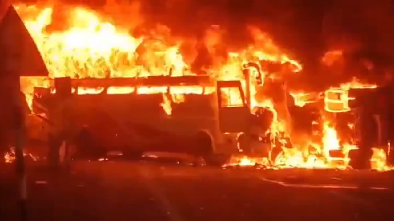 Andhra Bus fire Andhra Bus fire