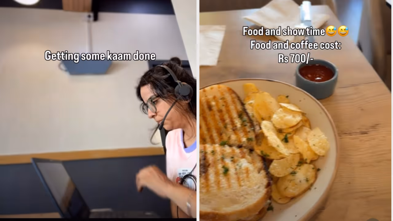 Bengaluru woman shares ₹800 café work routine Bengaluru woman shares ₹800 café work routine