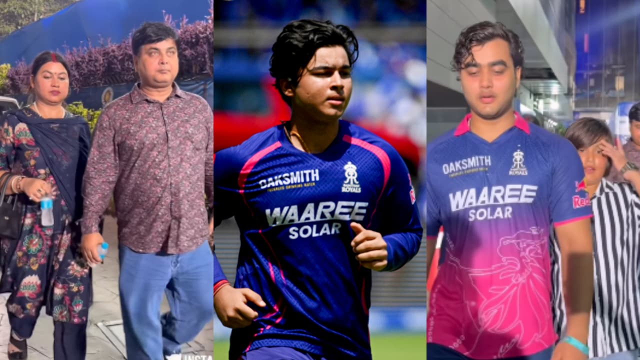 Vaibhav Sooryavanshi and his Family at MI vs RR Match Vaibhav Sooryavanshi and his Family at MI vs RR Match