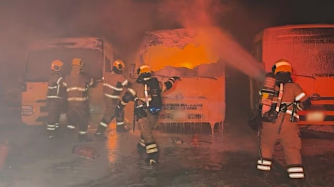 vehicle catches fire vehicle catches fire