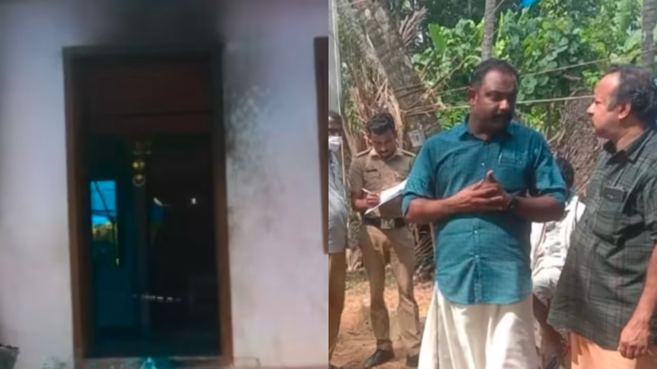 house set on fire and goat kid found slaughtered in navayikulam police investigate house set on fire and goat kid found slaughtered in navayikulam police investigate
