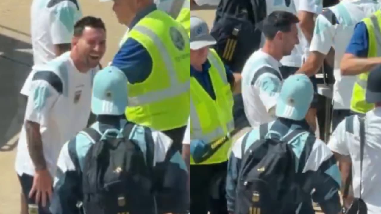 Lionel Messi During Security Check at Kansas City International Airport Lionel Messi During Security Check at Kansas City International Airport