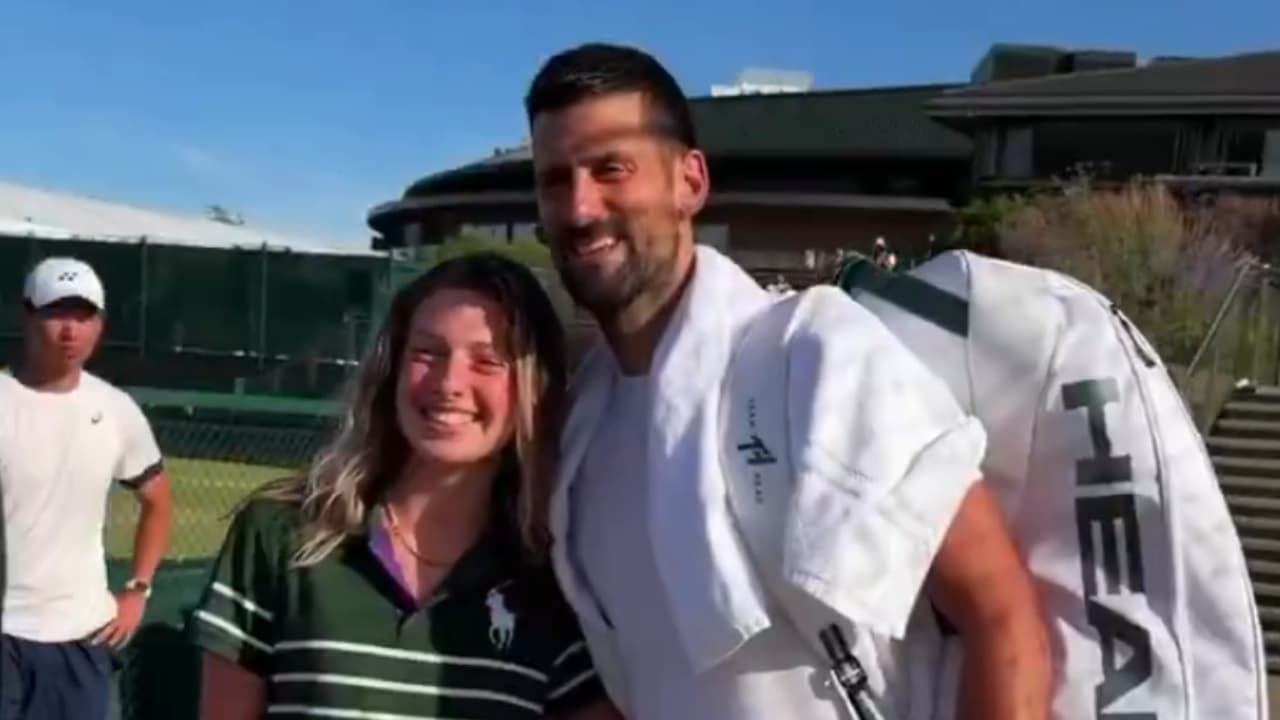 Novak Djokovic and Wimbledon Ball Girl Novak Djokovic and Wimbledon Ball Girl