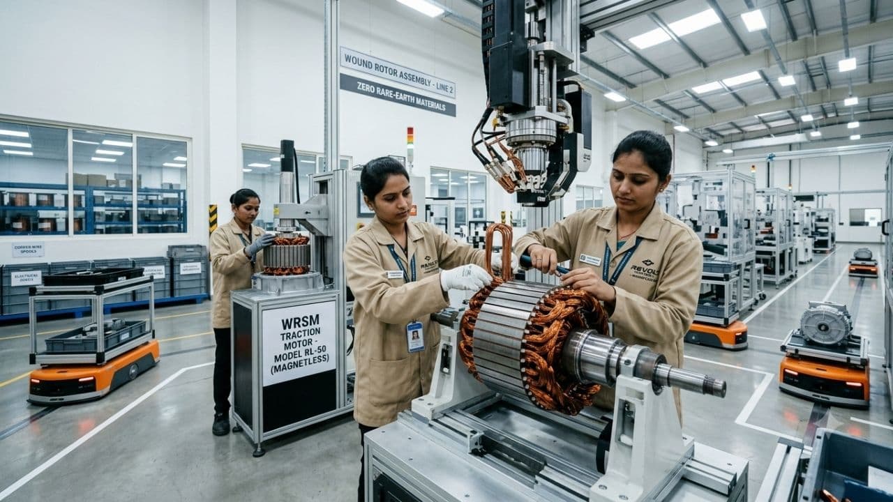Magnetless EV motor production Magnetless EV motor production