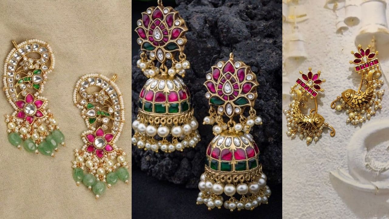 jadau earring design jadau earring design