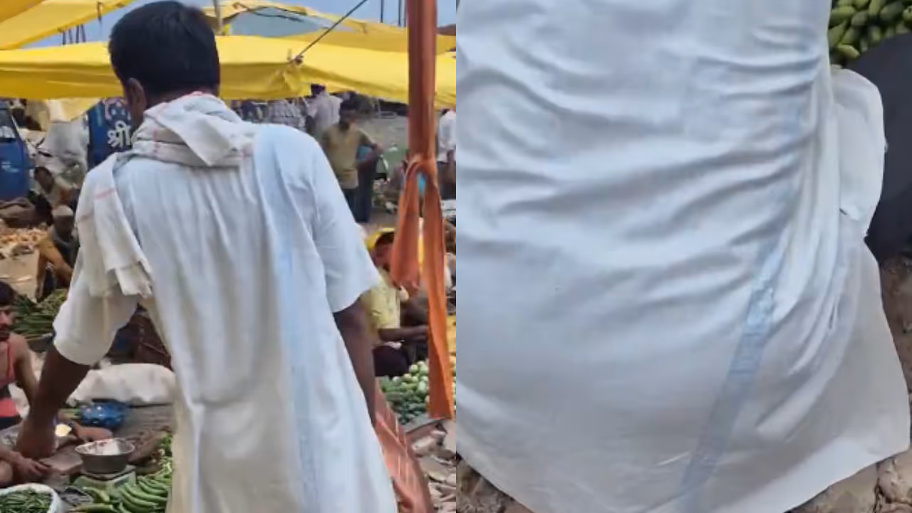 Man in Western Railway Kurta Man in Western Railway Kurta