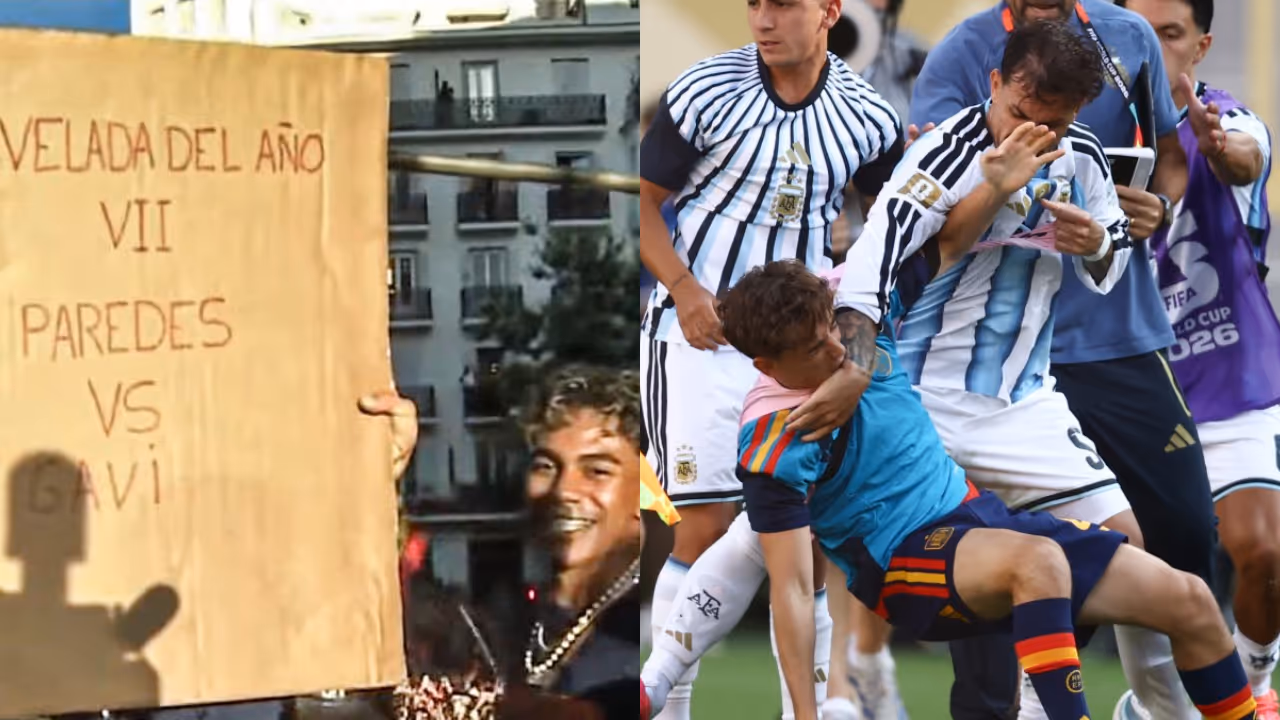 Lamine Yamal Mocks Argentina with Viral ''Paredes vs Gavi' Placard Lamine Yamal Mocks Argentina with Viral ''Paredes vs Gavi' Placard