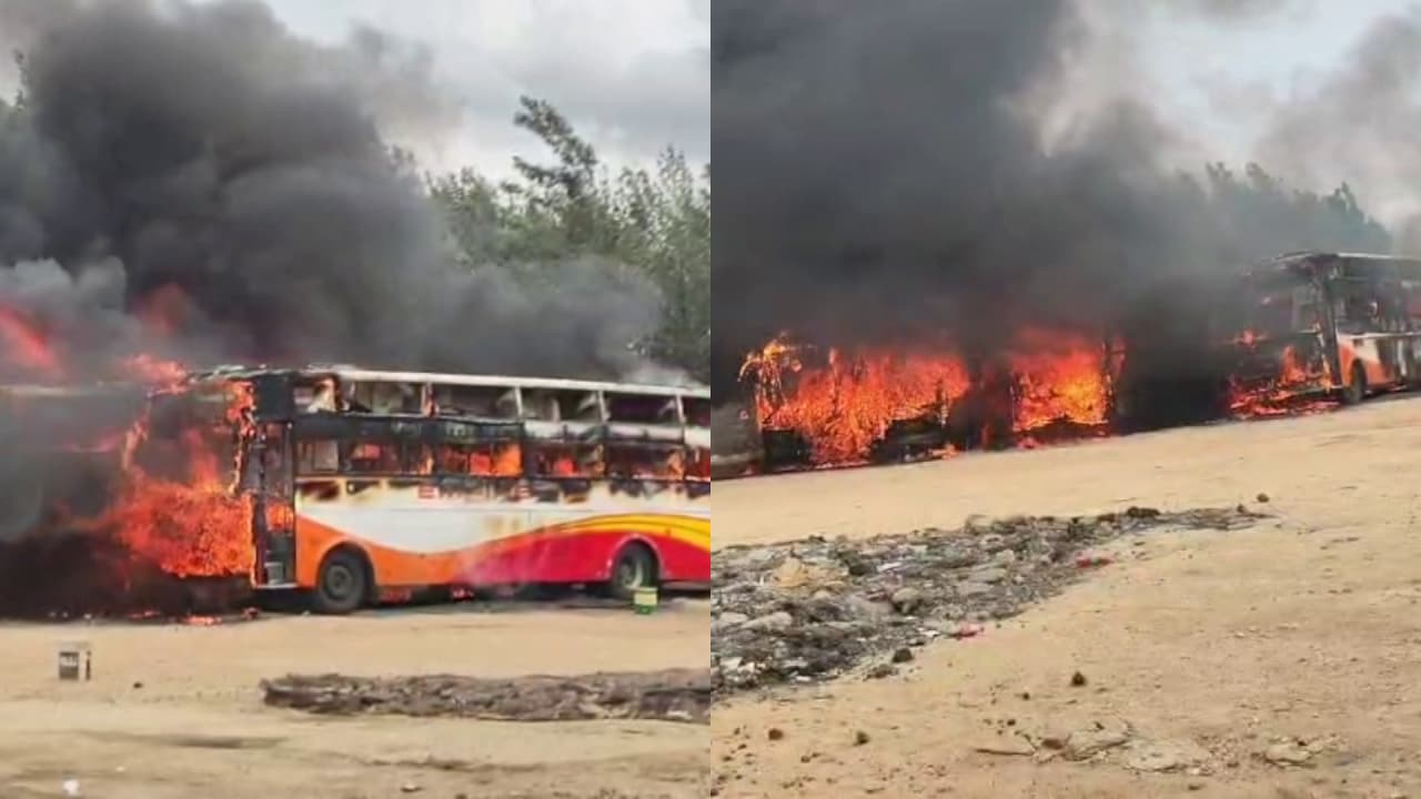BENGALURU BUS FIRE BENGALURU BUS FIRE