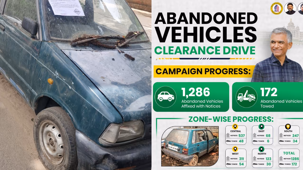 Bengaluru Traffic Police seek public help to clear abandoned vehicles Bengaluru Traffic Police seek public help to clear abandoned vehicles