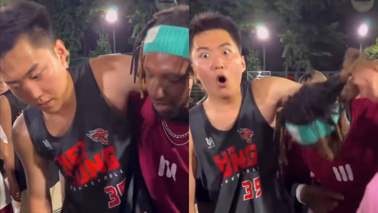 Basketball Player's Dislocated shoulder Fixed by a Spectator Basketball Player's Dislocated shoulder Fixed by a Spectator