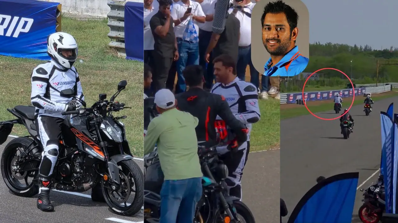 MS Dhoni In Bike Race MS Dhoni In Bike Race