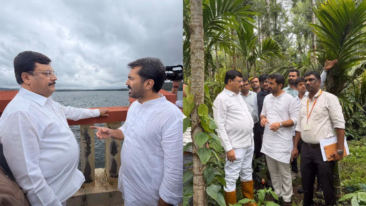 minister pm narendra swami inspects kodagu rain minister pm narendra swami inspects kodagu rain