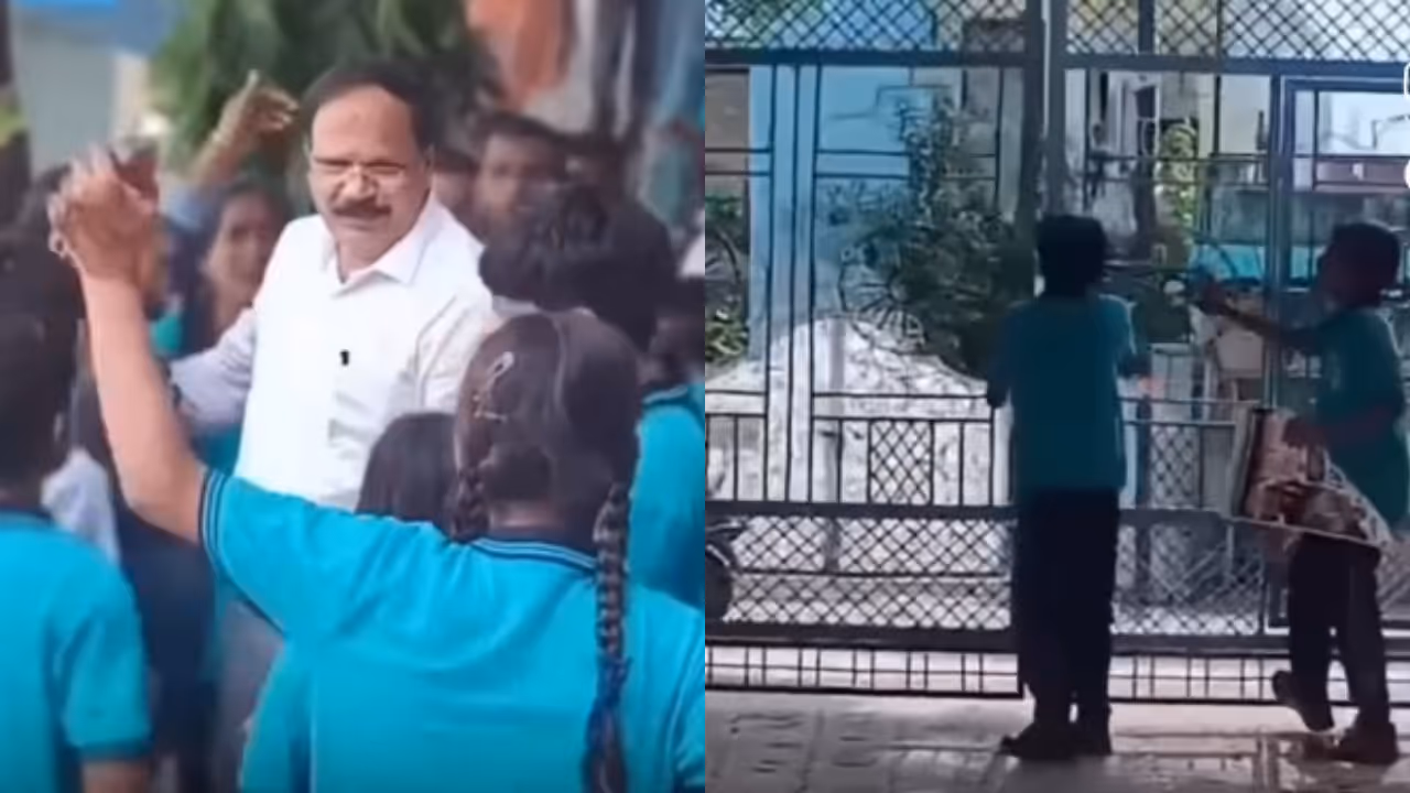 Amravati Students Protest School Teacher's Transfer Amravati Students Protest School Teacher's Transfer