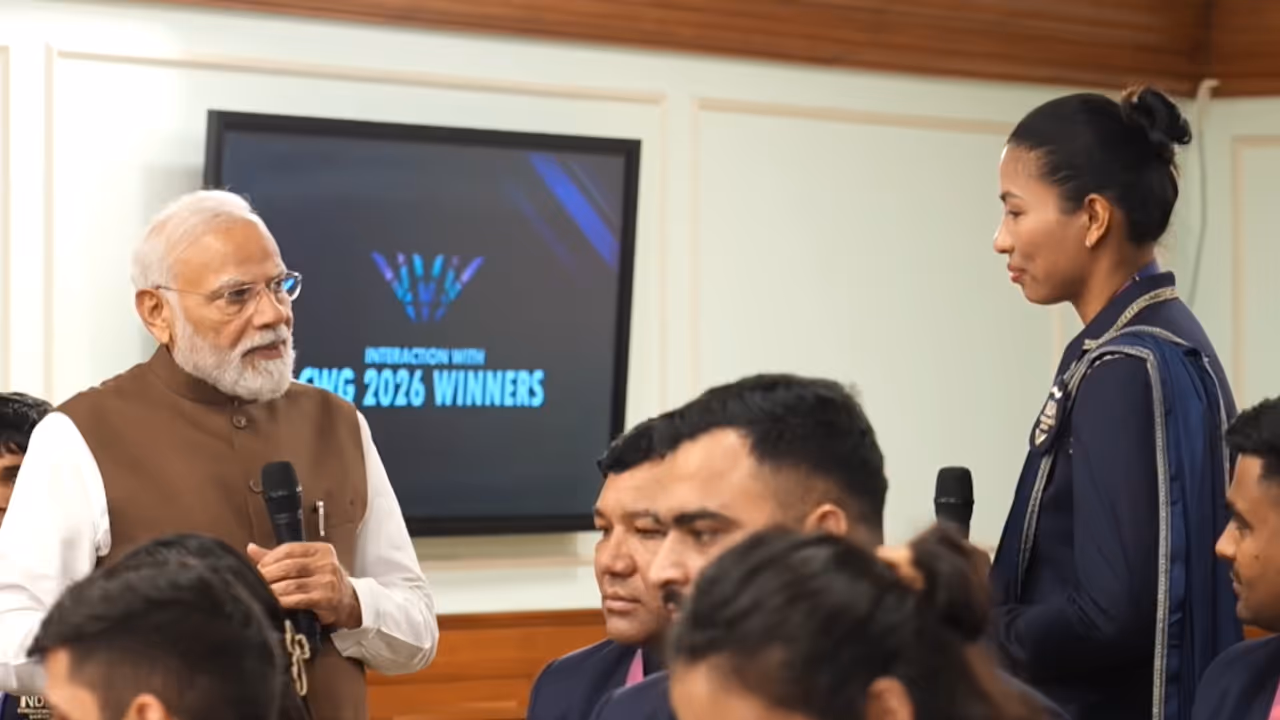PM Modi Meets CWG Medal Winners PM Modi Meets CWG Medal Winners