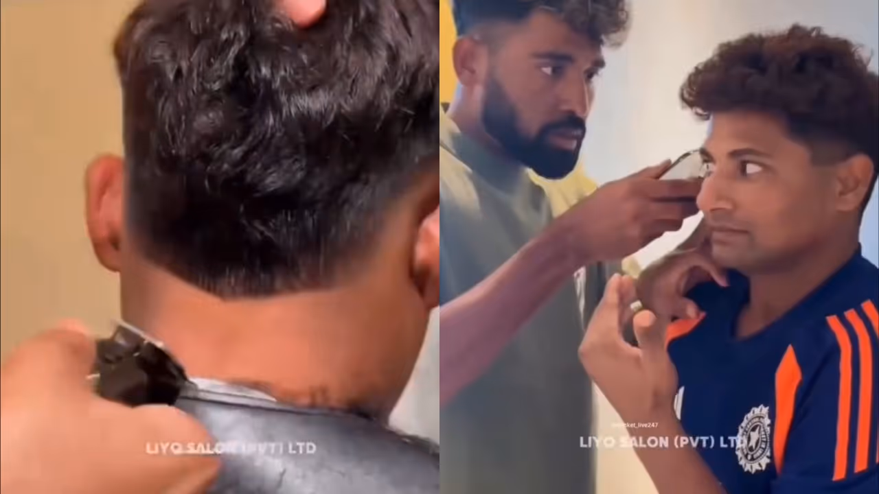 mohammed siraj turning into a barber for sarfaraz khan mohammed siraj turning into a barber for sarfaraz khan