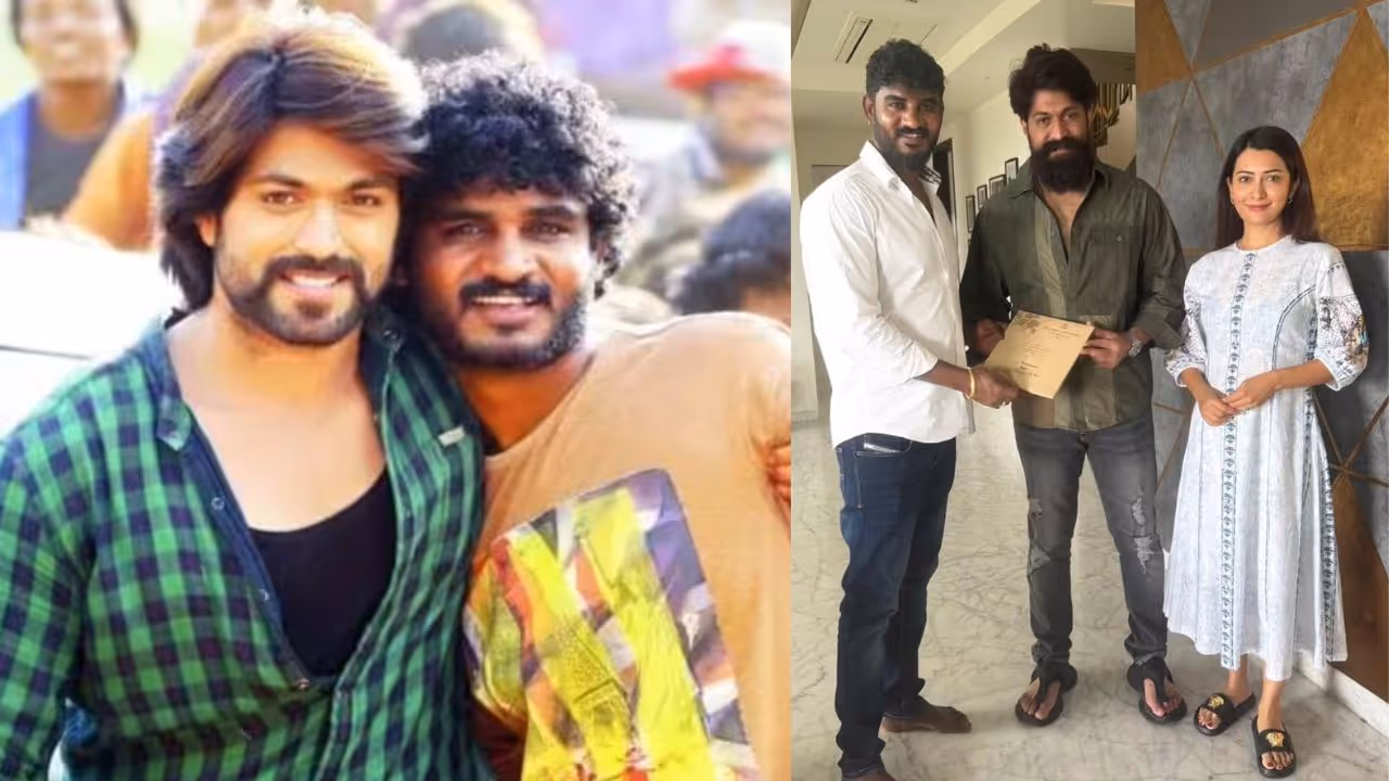 chikkanna invites yash to Marriage chikkanna invites yash to Marriage