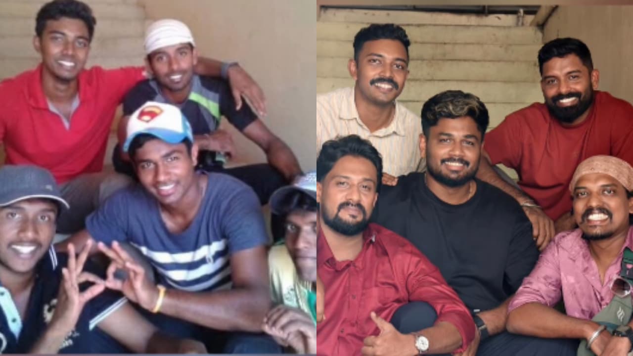 Sanju Samson with his Old College Friends Sanju Samson with his Old College Friends