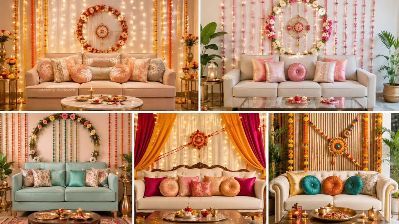 rakhi 2026 photoshoot sofa background decoration ideas rakhi 2026 photoshoot sofa background decoration ideas