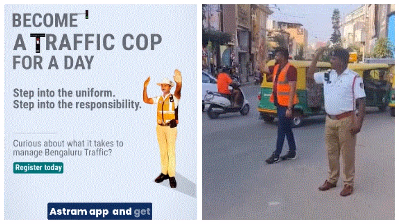 Bengaluru traffic police Cop for the Day Bengaluru traffic police Cop for the Day