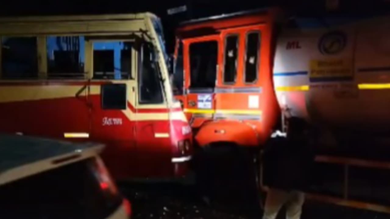 KSRTC Petrol Tanker accident KSRTC Petrol Tanker accident