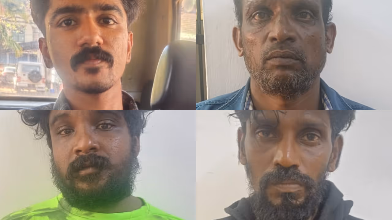 kozhikode police officer attacked with syringe during patrol four arrested kozhikode police officer attacked with syringe during patrol four arrested