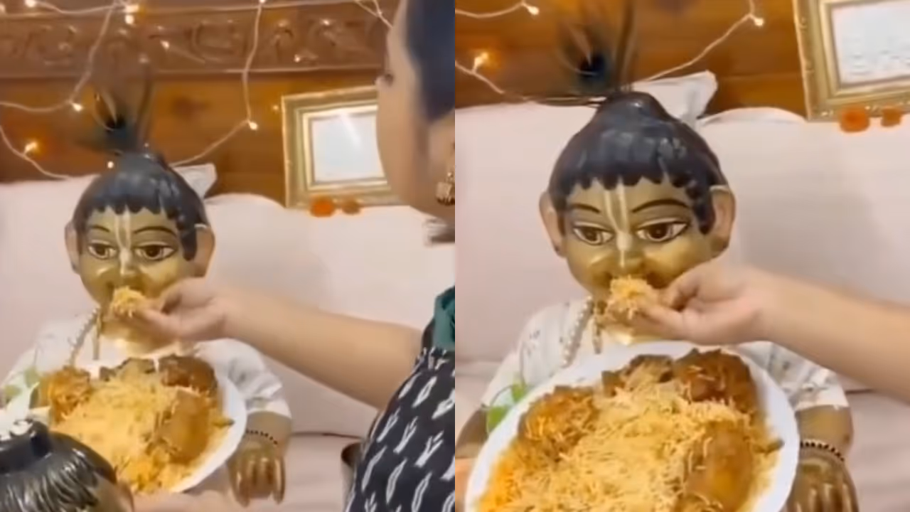 Biryani to Lord Krishna Goes Viral Biryani to Lord Krishna Goes Viral