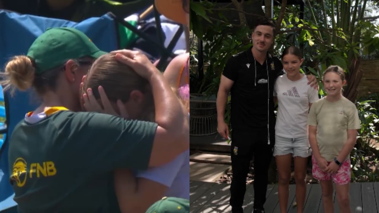 Matthew Breetzke Meets Young Supporter after SA vs AUS 1st ODI Matthew Breetzke Meets Young Supporter after SA vs AUS 1st ODI