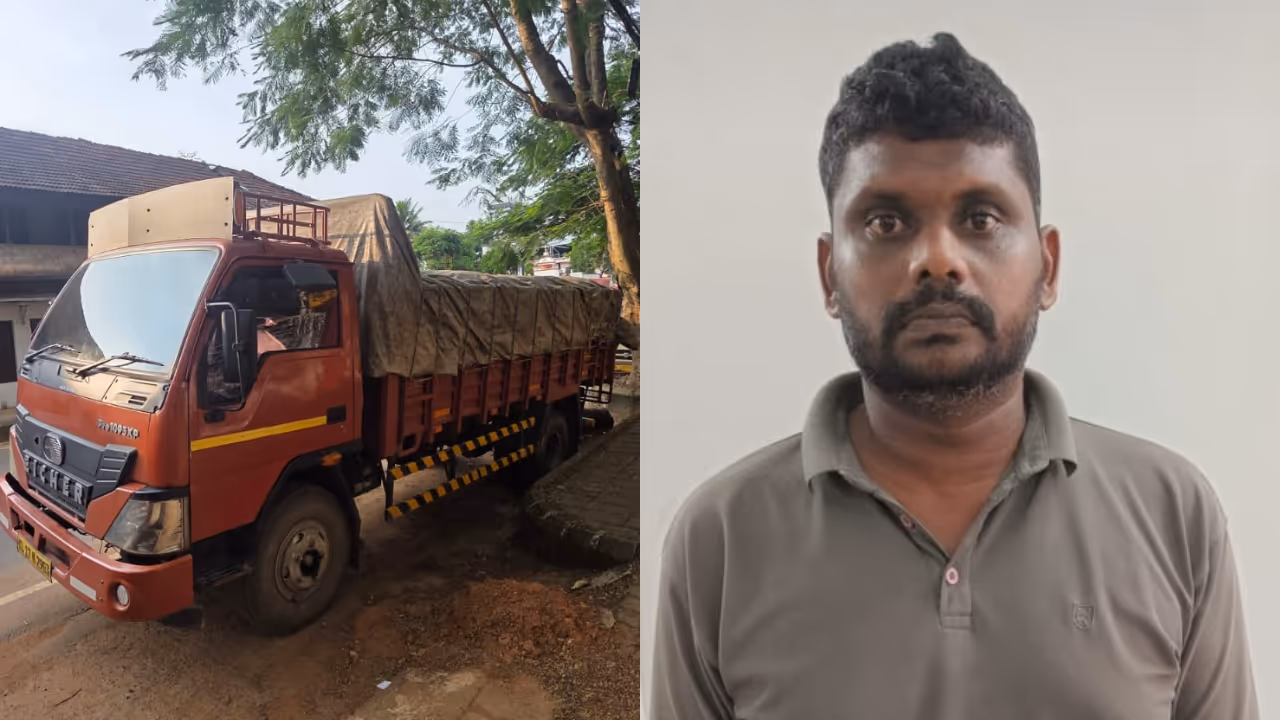 sand illegally taken from periyar river seized driver arrested in aluva sand illegally taken from periyar river seized driver arrested in aluva