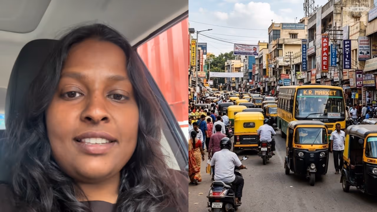 Bengaluru woman traffic video Bengaluru woman traffic video