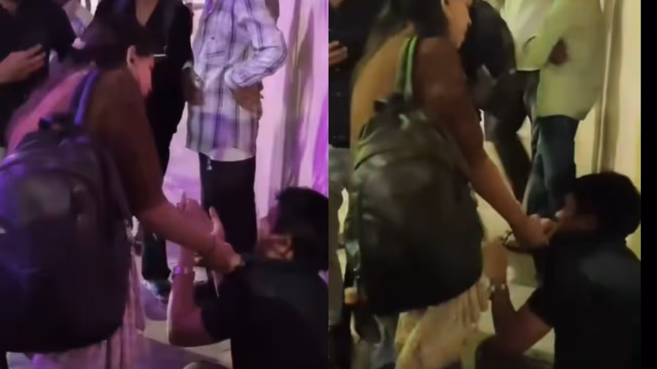 Woman Beats Up Man in Jaipur Woman Beats Up Man in Jaipur