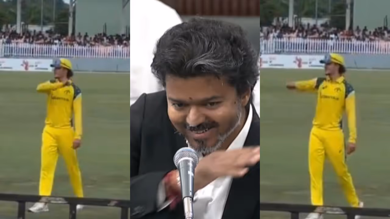 Sam Konstas and TN CM C.Joseph Vijay Sam Konstas and TN CM C.Joseph Vijay