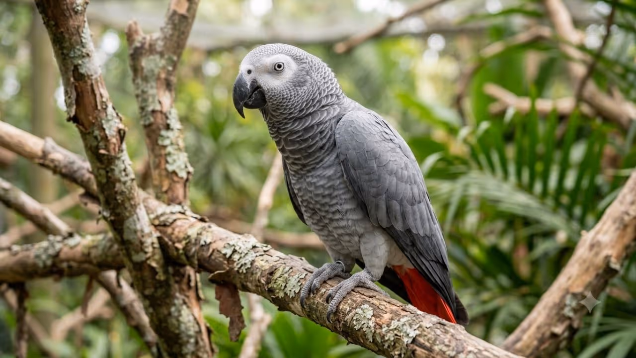 African Grey parrot bird African Grey parrot bird