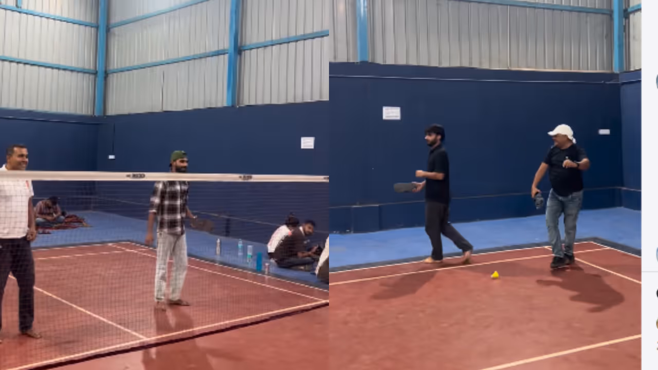 Protesters Playing Badminton at Sports Complex Protesters Playing Badminton at Sports Complex