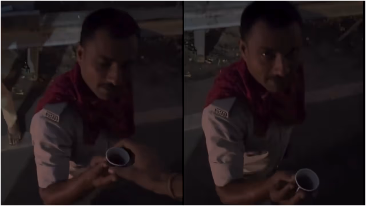 Truck Driver Offers Tea To Gujarat Cop Over Alleged Bribe Demand Truck Driver Offers Tea To Gujarat Cop Over Alleged Bribe Demand
