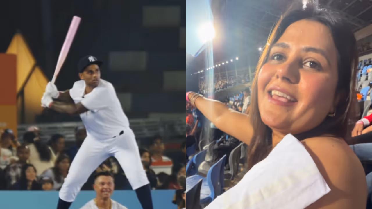 Suryakumar Yadav's Baseball Shot Injures Female Fan Suryakumar Yadav's Baseball Shot Injures Female Fan