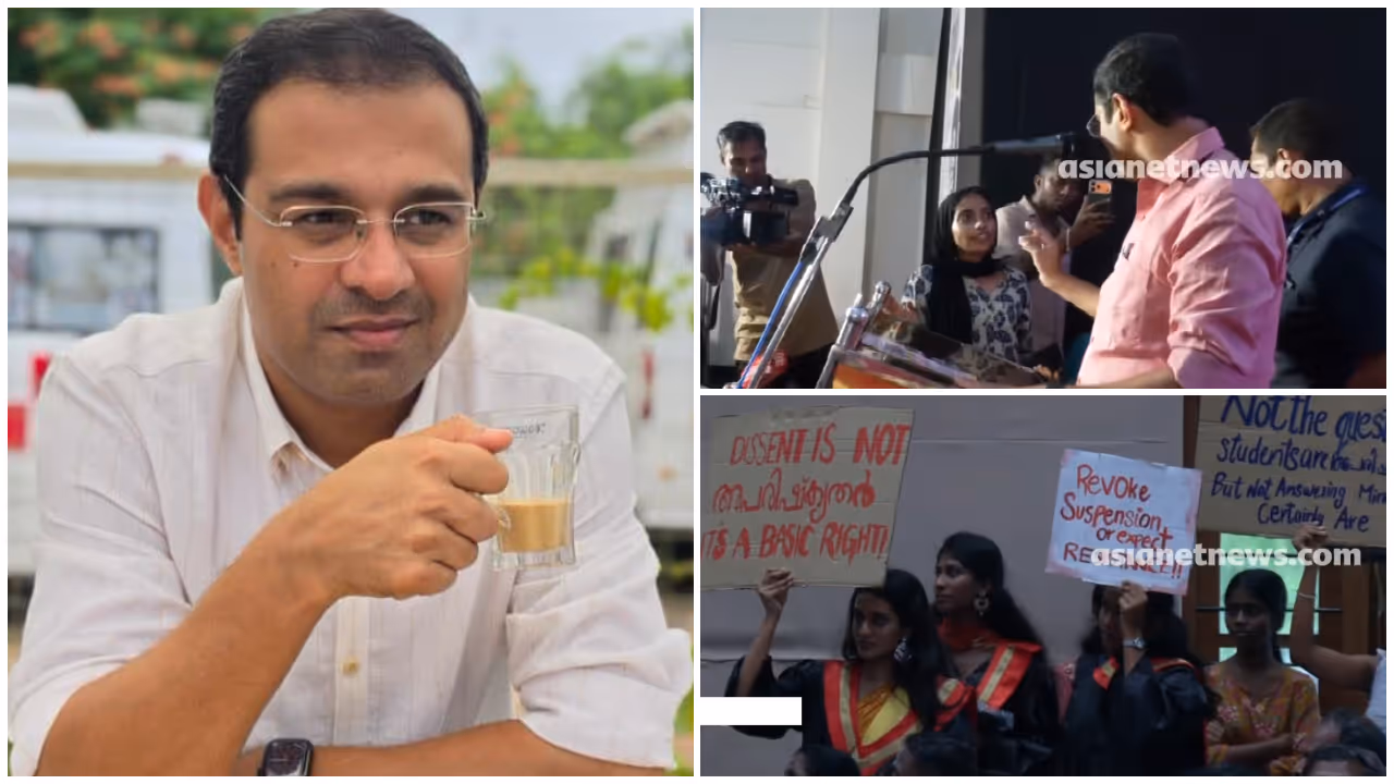 Roji M John on SFI Protest Roji M John on SFI Protest