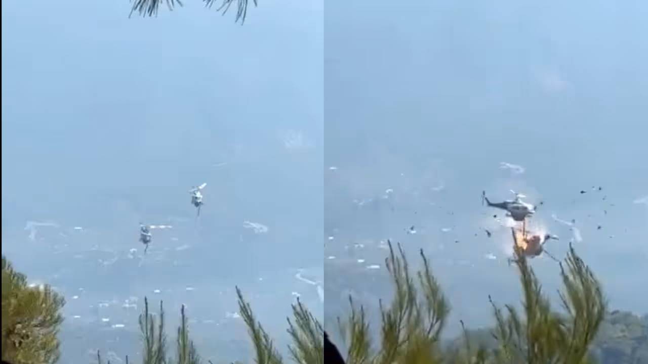 Mid Air Helicopter crash Mid Air Helicopter crash