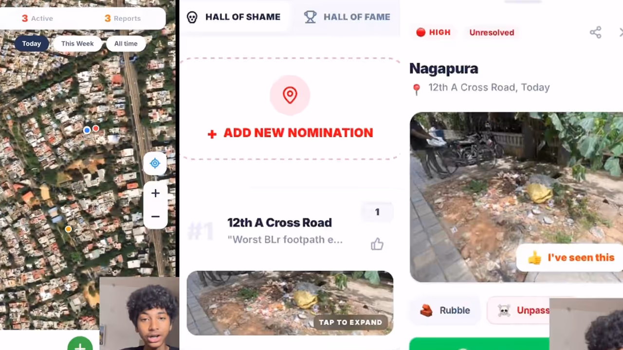 Bengaluru Teen Creates ‘Tinder For Footpaths’ App To Fix Broken Roads, Walkways; Aims To Help BBMP Bengaluru Teen Creates ‘Tinder For Footpaths’ App To Fix Broken Roads, Walkways; Aims To Help BBMP