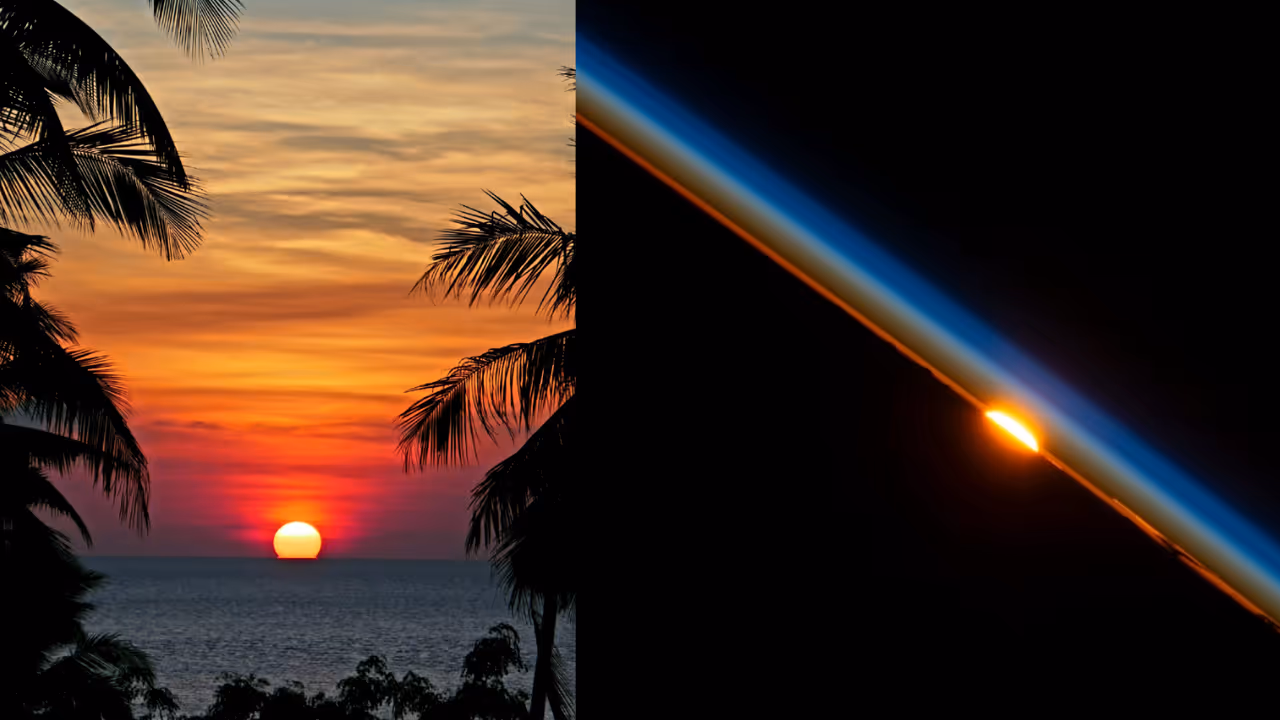 Two Sunsets in One Day on August 12 Two Sunsets in One Day on August 12