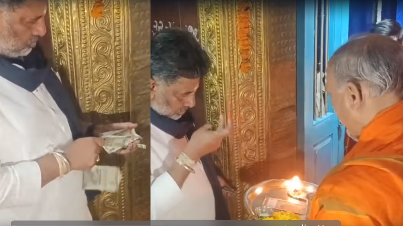 DK Shivakumar at Rambhapuri Mutt DK Shivakumar at Rambhapuri Mutt
