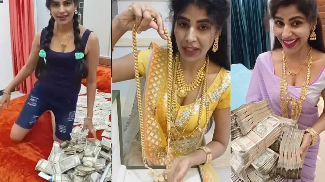 YouTuber Displays Gold and Cash in Reels YouTuber Displays Gold and Cash in Reels