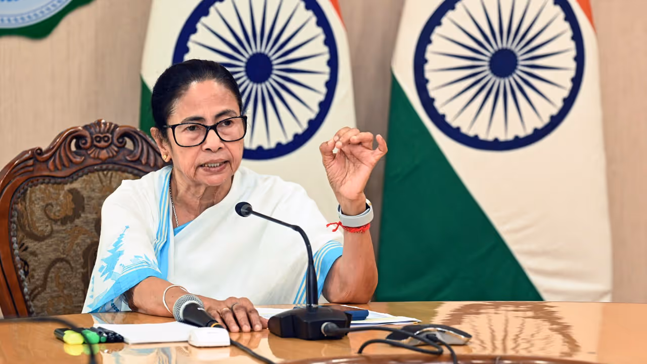 Mamata Banerjee addresses a press conference