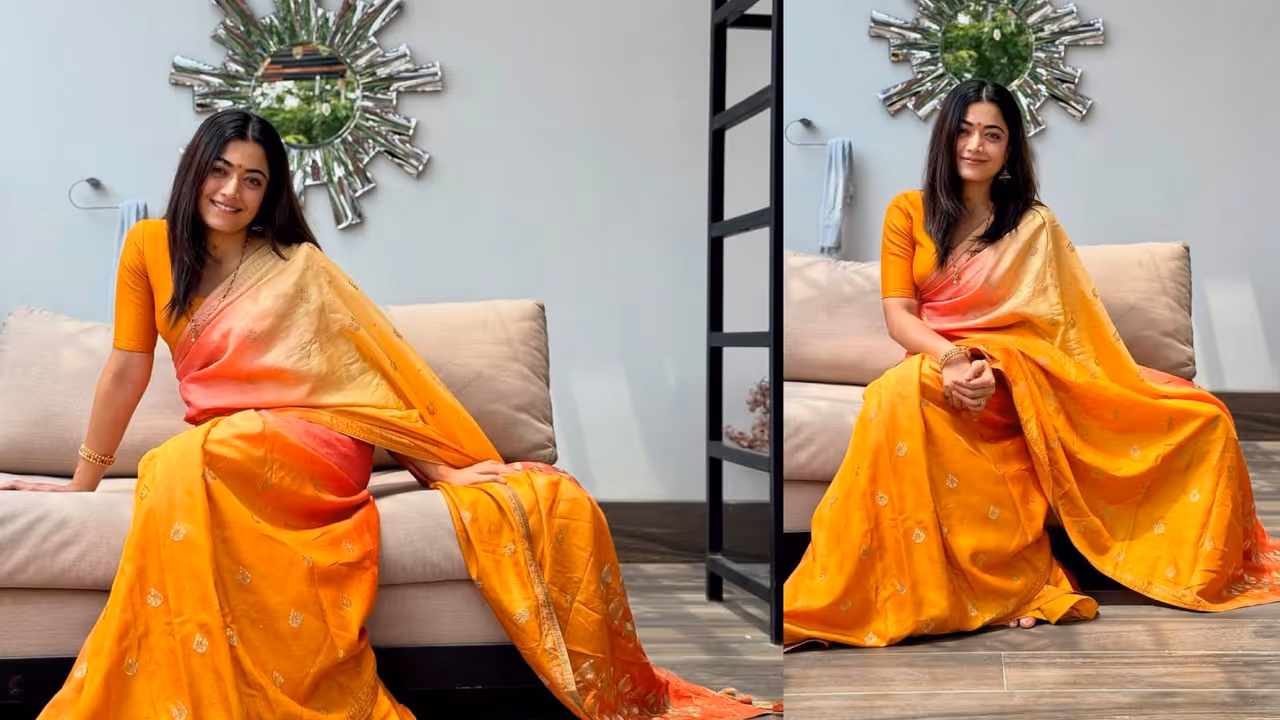Yellow Orange Saree Yellow Orange Saree