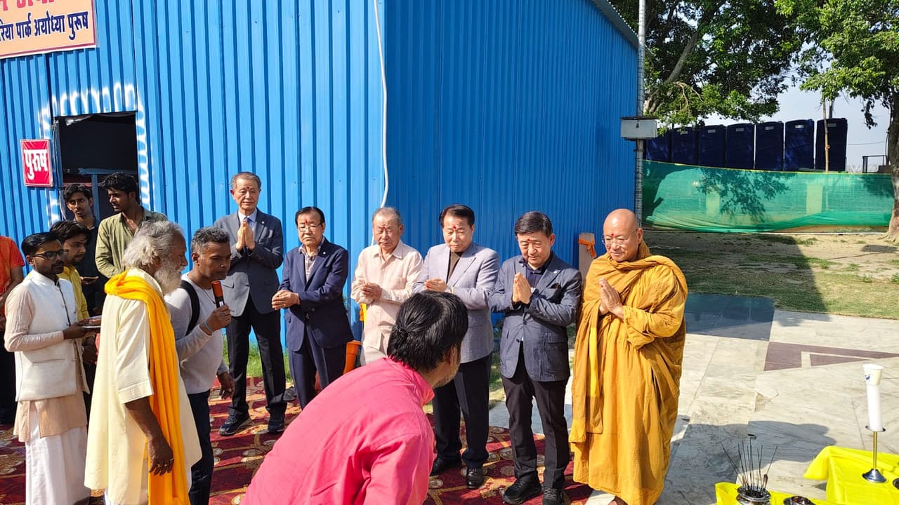 Korean delegation in Ayodhya Korean delegation in Ayodhya