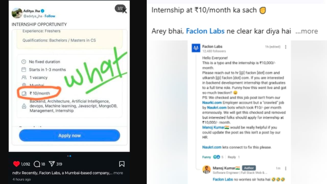 viral internship offer mumbai rs10 par month